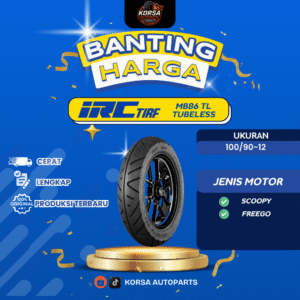 IRC BAN MOTOR 100/90-12 MB 86 SCOOPY DEPAN TUBELESS