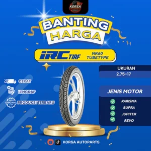 IRC BAN MOTOR 2.75-17 NR 60 BAN LUAR TUBETYPE SUPRA DEPAN