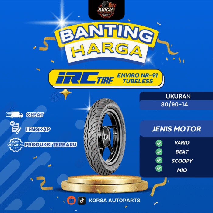 IRC BAN MOTOR 80_90-14 ENVIRO NR 91 TUBELESS MATIC
