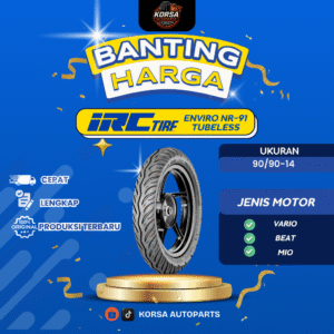 IRC BAN MOTOR 90/90-14 ENVIRO NR91 TUBELESS MATIC