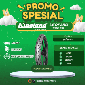 KINGLAND BAN MOTOR 80/90-14 LEOPARD TUBELESS