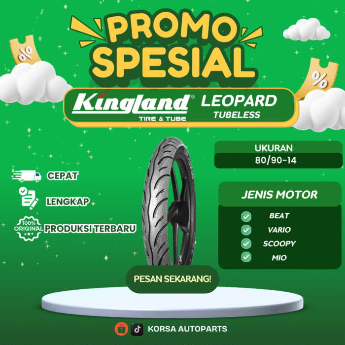 KINGLAND BAN MOTOR 80_90-14 LEOPARD TUBELESS KINGLAND BAN MOTOR 80_90-14 LEOPARD TUBELESS