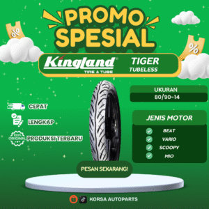 KINGLAND BAN MOTOR 80/90-14 TIGER TUBELESS